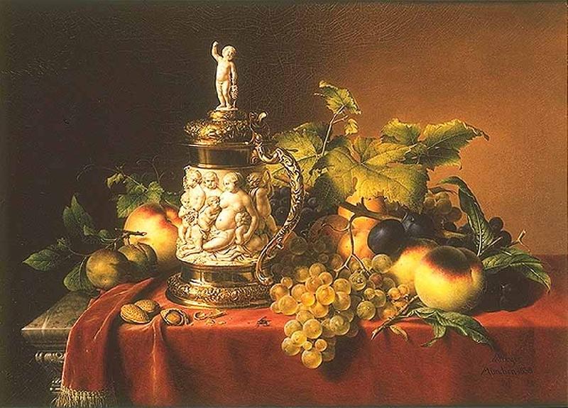 Johann Wilhelm Preyer Dessertfruchte mit Elfenbeinhumpen China oil painting art